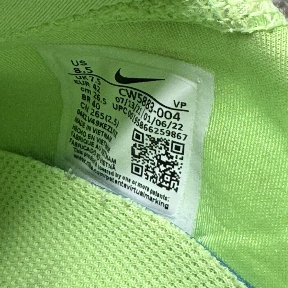 NIKE GO FlyEase Black/Black-Lime Glow Men’s Size 8.5 Folding Hands Free - Picture 7 of 9